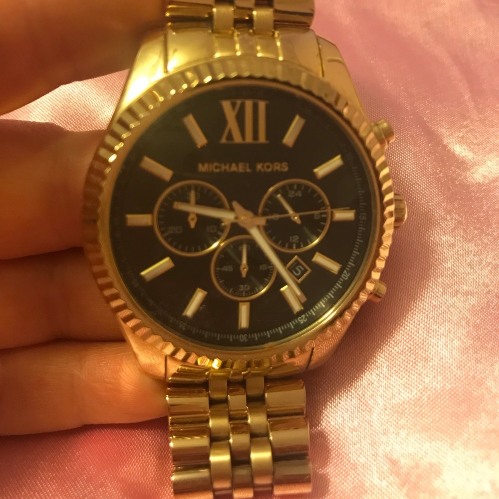 Michael Kors Gold Tone Chronograph Unisex Watch